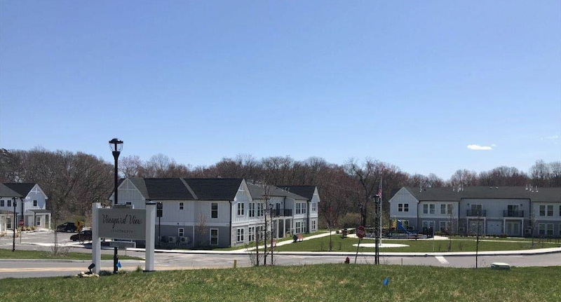 Exterior of Vineyard View buildings.