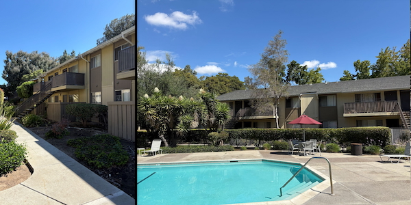 Exterior images of Almaden 1930 Apartments in San Jose.